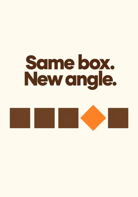 Same Box. New Angle. poster, Bauhaus geometry
