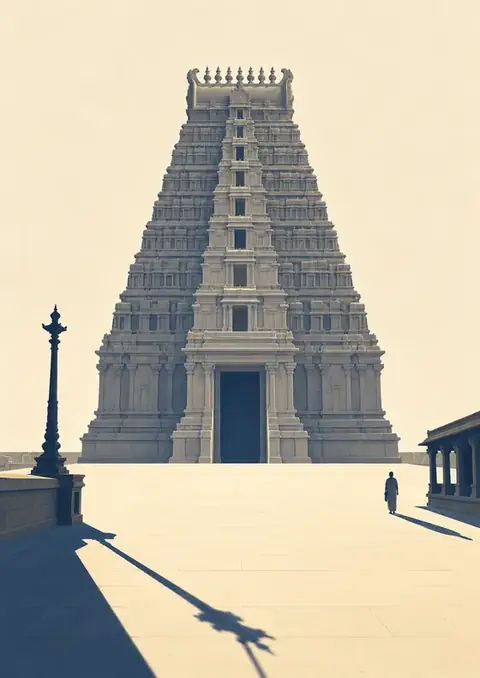 Noon poster, Flat render, granite & cream