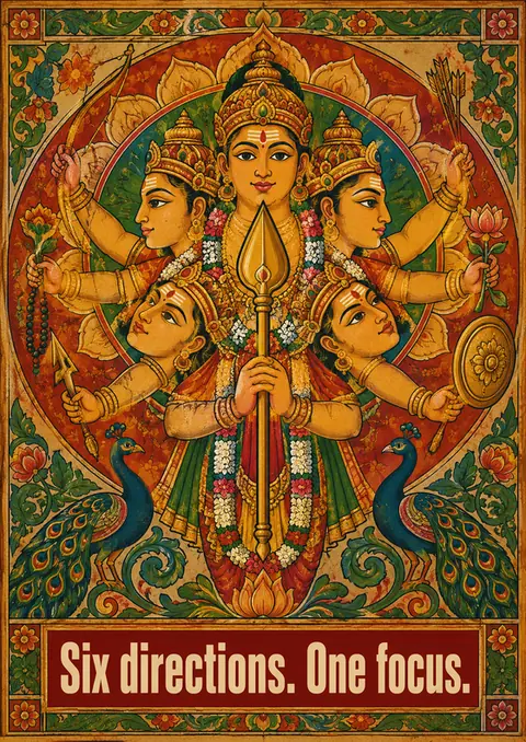 Six Directions, One Focus poster, Kerala mural