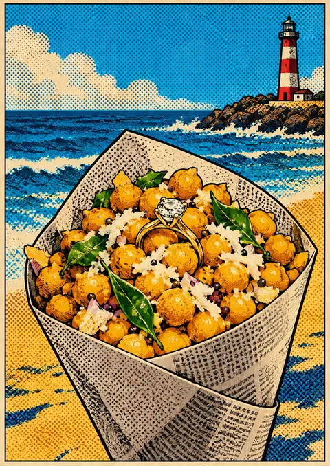The Sundal Proposal poster, Pop-art halftone