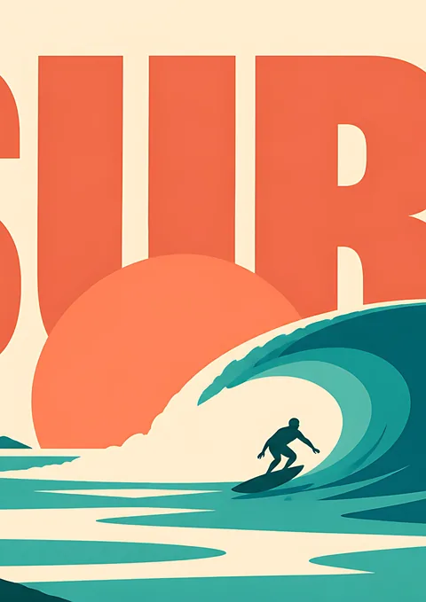 Surf Panorama · 2 of 3 poster, Wall panorama sheet