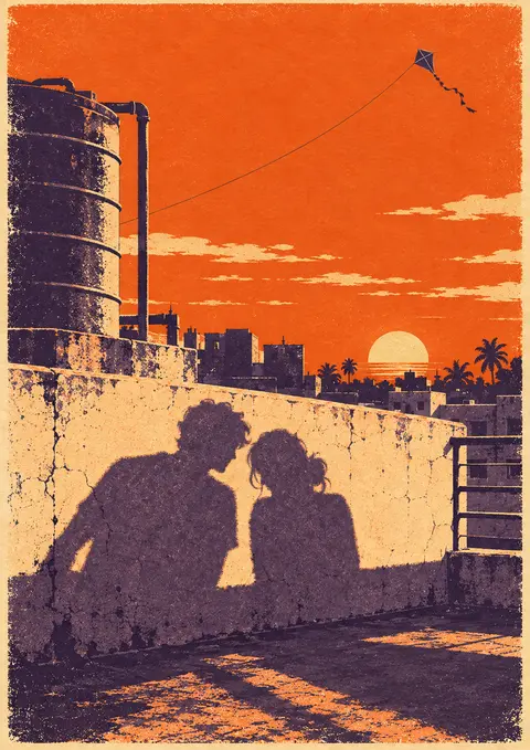 Terrace Shadows poster, Retro screen print