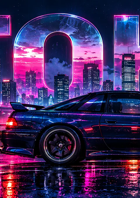 Tokyo Night Panorama · 2 of 4 poster, Wall panorama sheet
