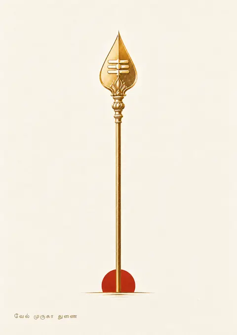 Vel and the Rising Sun poster, Minimal gold on cream