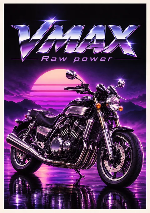 VMAX poster, Synthwave poster