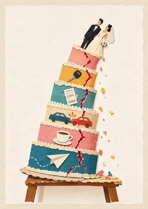 Wild Tales poster, Torn-paper collage